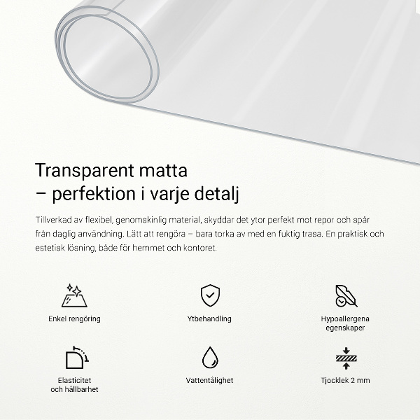 Verre souple pour bureau