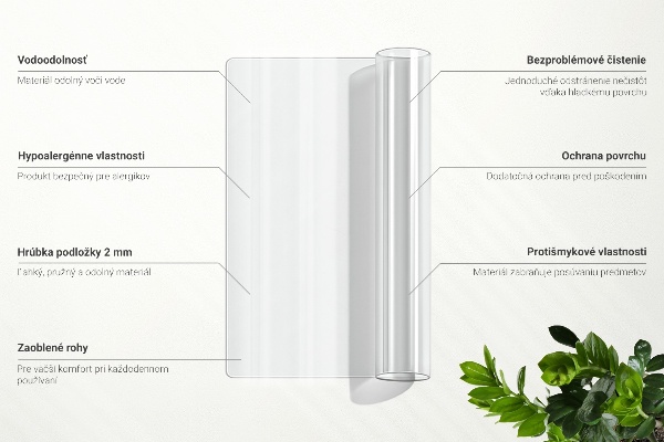 Verre souple pour bureau