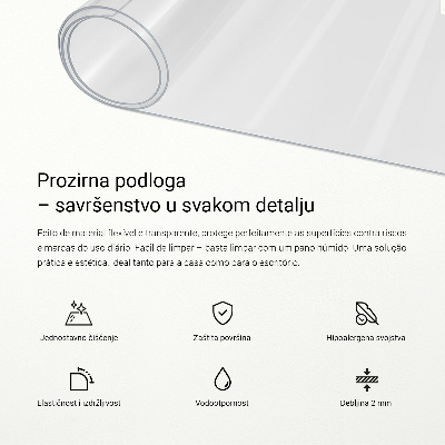 Verre souple transparent