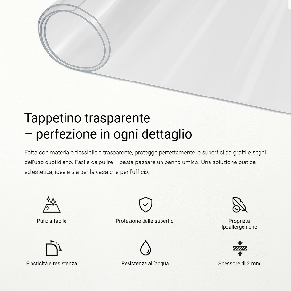 Verre souple transparent