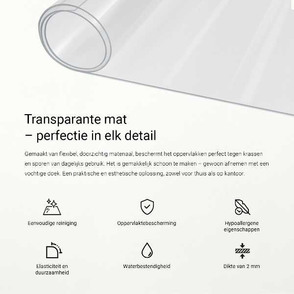 Verre souple transparent
