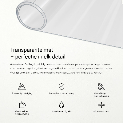 Verre souple transparent