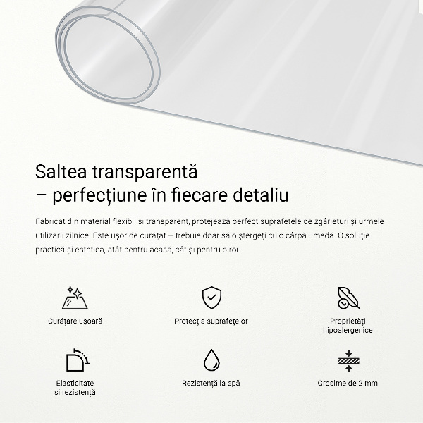 Verre souple transparent