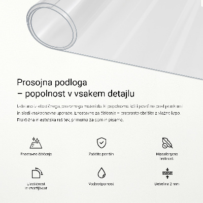 Verre souple transparent