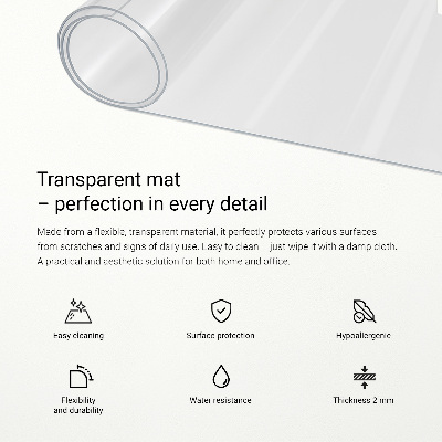 Verre souple transparent