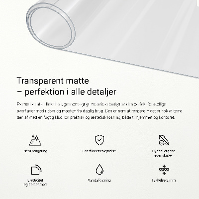 Verre souple transparent