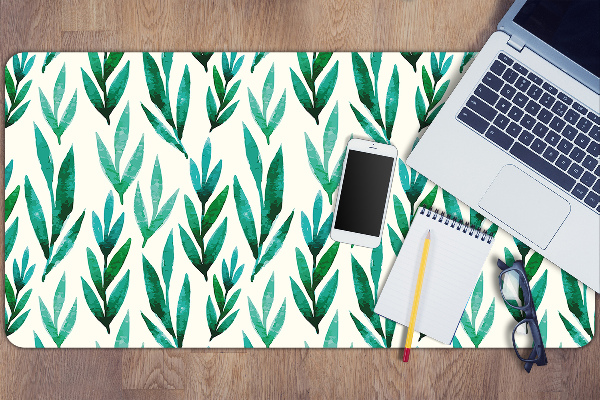 Sous-main bureau Feuilles vertes