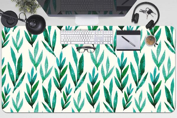 Sous-main bureau Feuilles vertes
