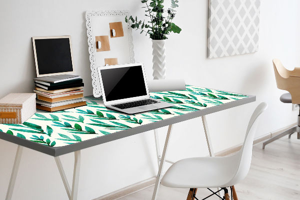 Sous-main bureau Feuilles vertes