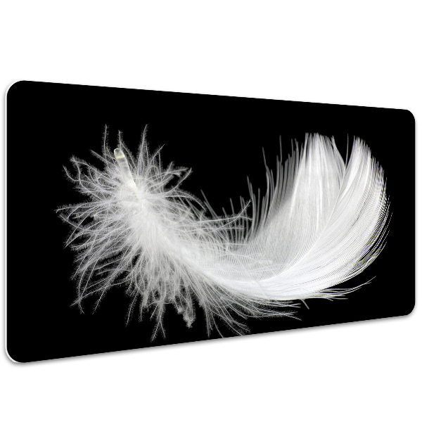 Sous main de bureau plume blanche