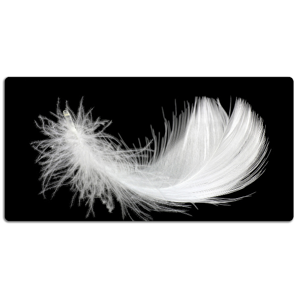 Sous main de bureau plume blanche
