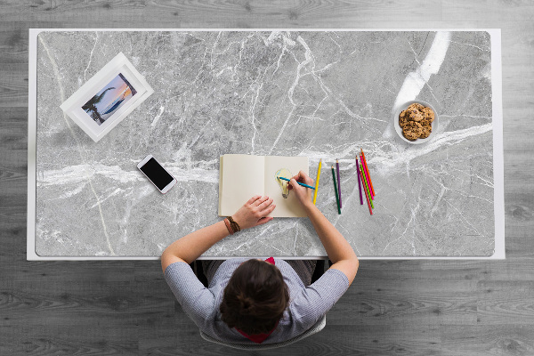 Tapis de bureau Marbre gris