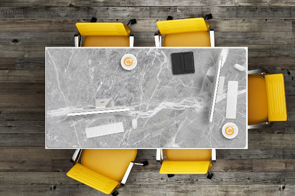 Tapis de bureau Marbre gris