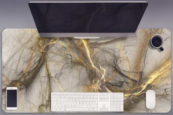 Tapis de bureau Golden marbre