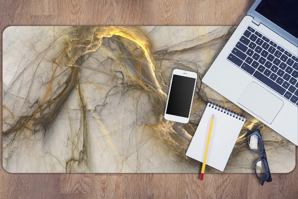 Tapis de bureau Golden marbre
