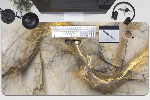 Tapis de bureau Golden marbre