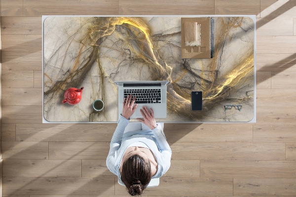 Tapis de bureau Golden marbre
