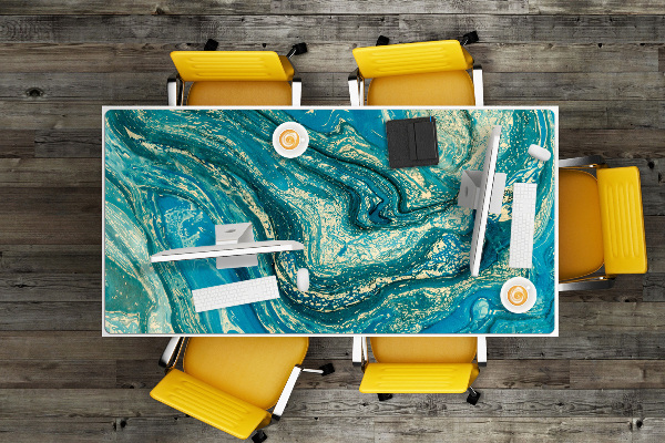Sous-main bureau Abstraction bleue