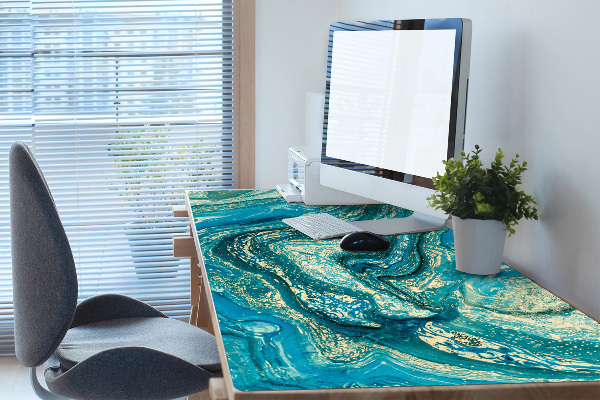 Sous-main bureau Abstraction bleue