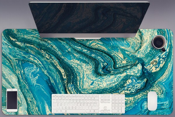 Sous-main bureau Abstraction bleue