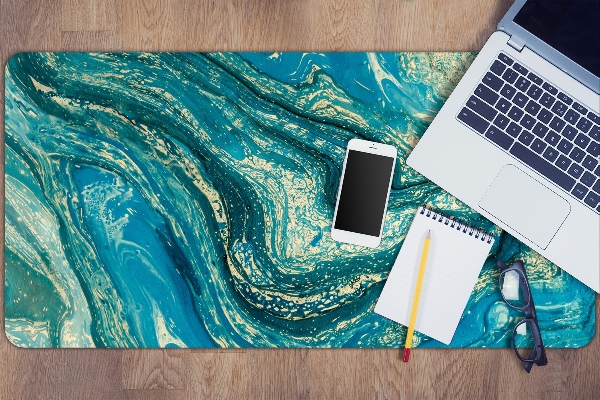 Sous-main bureau Abstraction bleue