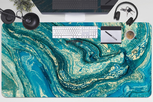 Sous-main bureau Abstraction bleue