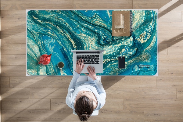 Sous-main bureau Abstraction bleue