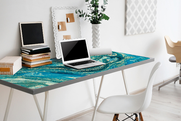 Sous-main bureau Abstraction bleue