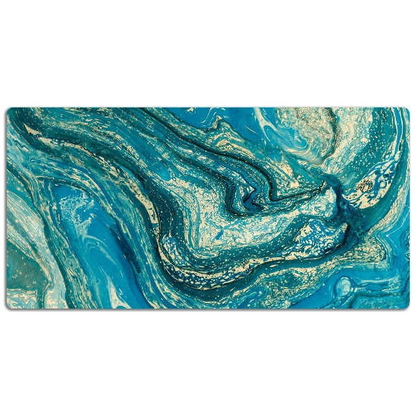 Sous-main bureau Abstraction bleue