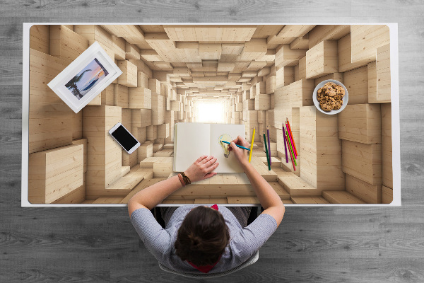 Protège bureau Bois d'abstraction