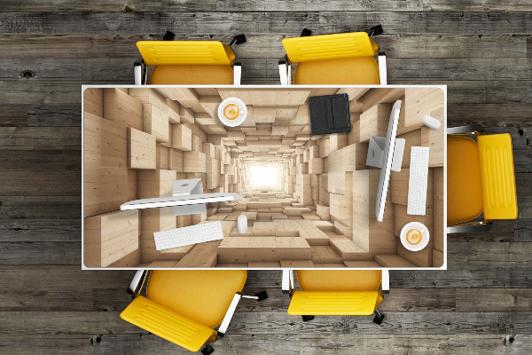 Protège bureau Bois d'abstraction