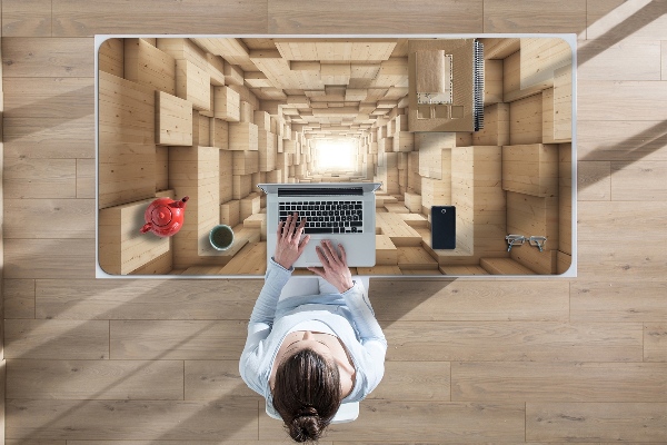 Protège bureau Bois d'abstraction