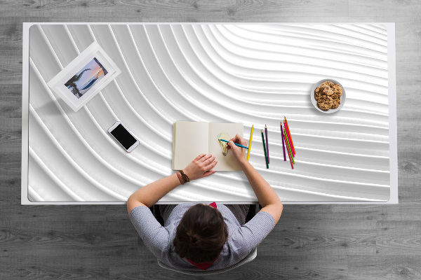 Tapis de bureau Gourmet blanc