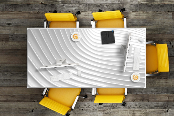 Tapis de bureau Gourmet blanc