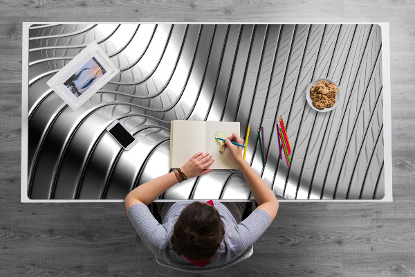 Sous main de bureau Métallique