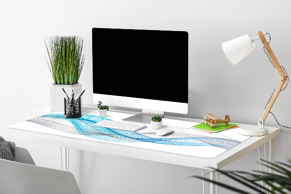 Sous-main bureau Rayures bleu-gris