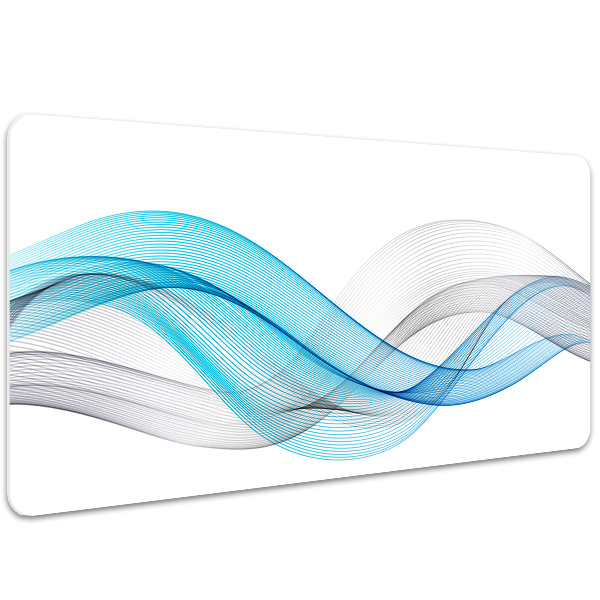 Sous-main bureau Rayures bleu-gris