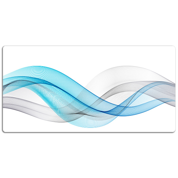 Sous-main bureau Rayures bleu-gris