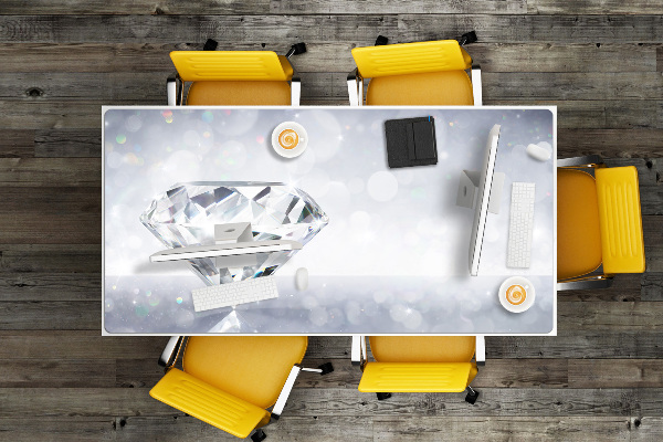 Sous main de bureau diamant