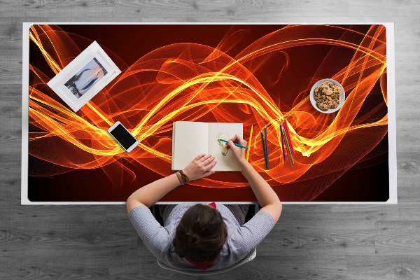 Sous-main bureau flamme rouge