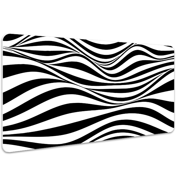 Protège bureau Vagues noires et blanches