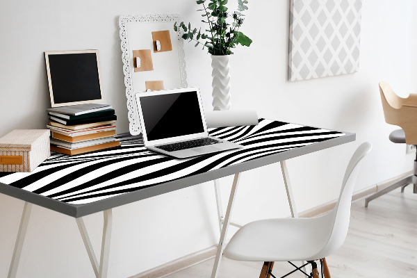 Protège bureau Vagues noires et blanches