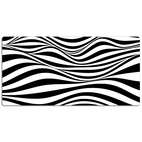 Protège bureau Vagues noires et blanches