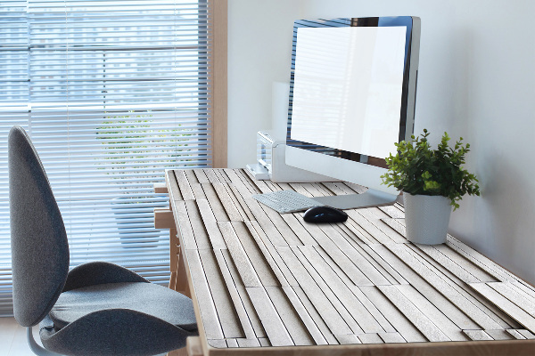 Sous main de bureau Planches blanches