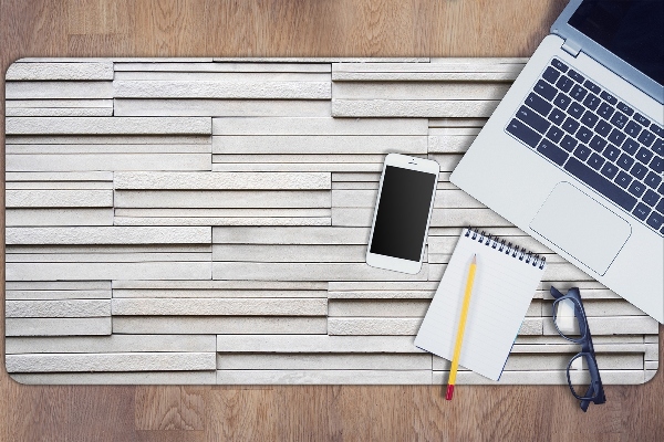 Sous main de bureau Planches blanches