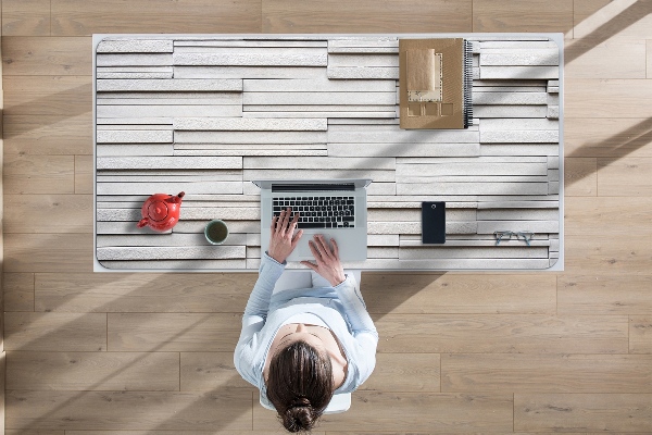 Sous main de bureau Planches blanches