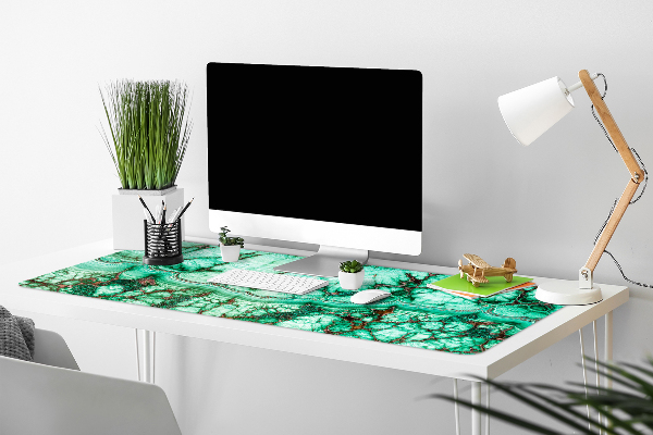 Sous main de bureau Turquoise en marbre