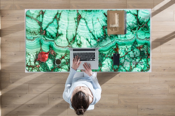 Sous main de bureau Turquoise en marbre