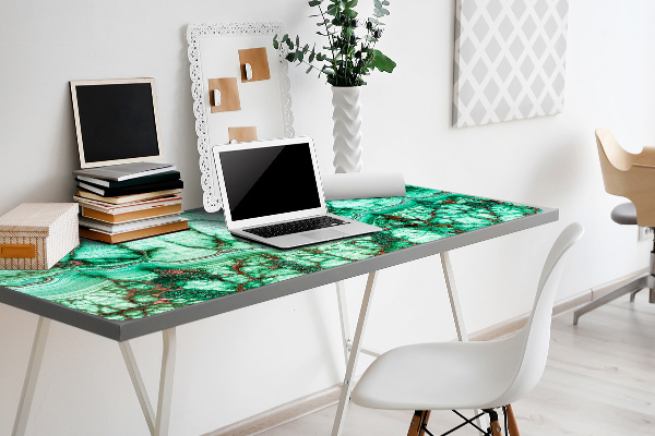 Sous main de bureau Turquoise en marbre