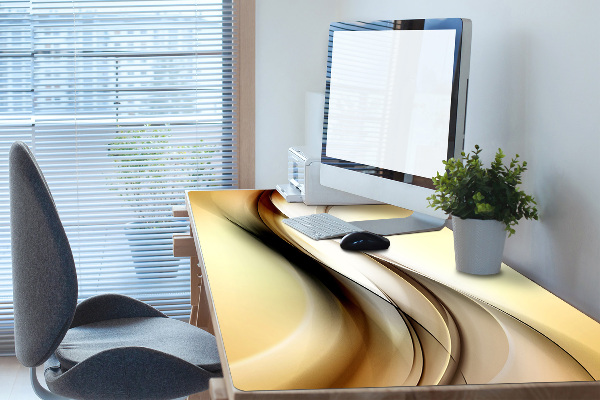 Sous-main bureau Abstraction beige